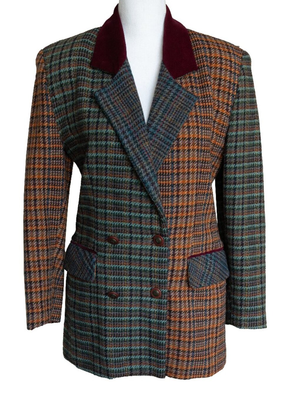 Vintage 90s Multicolor Patchwork Blazer